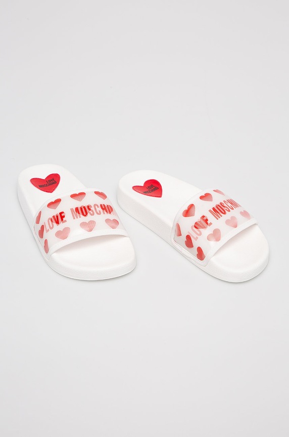 Love Moschino - Šľapky JA28022G1CI1110A biela SS21