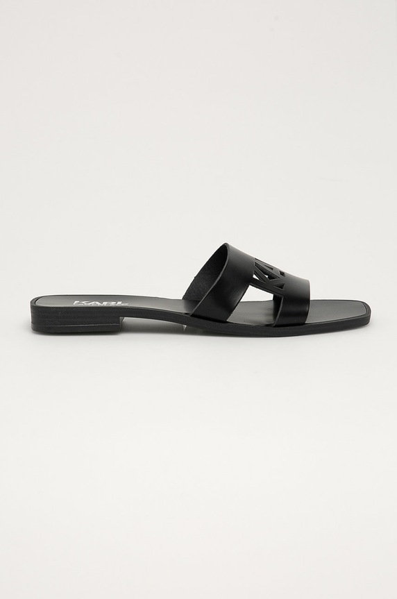 Karl Lagerfeld - Bőr papucs nappa bőr fekete KL80405.00X