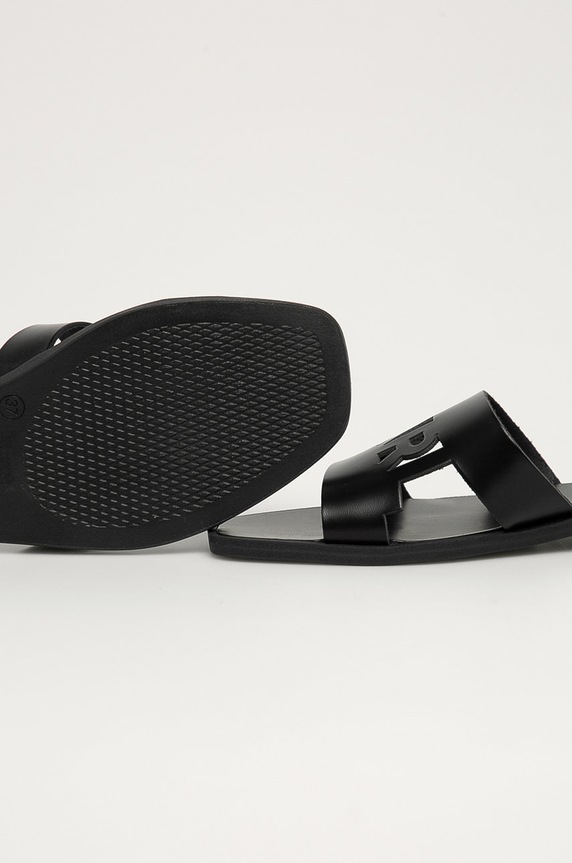Cipők Karl Lagerfeld - Bőr papucs KL80405.00X fekete