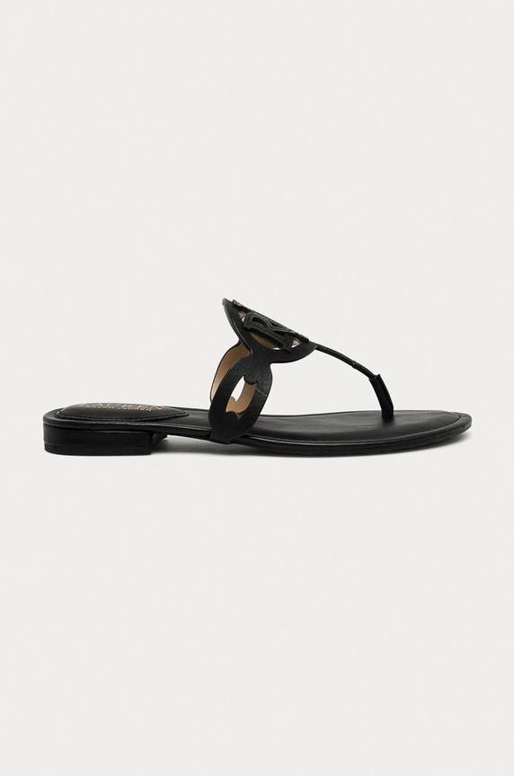 Lauren Ralph Lauren - Japonki skórzane 802840596001 płaski czarny 802840596001