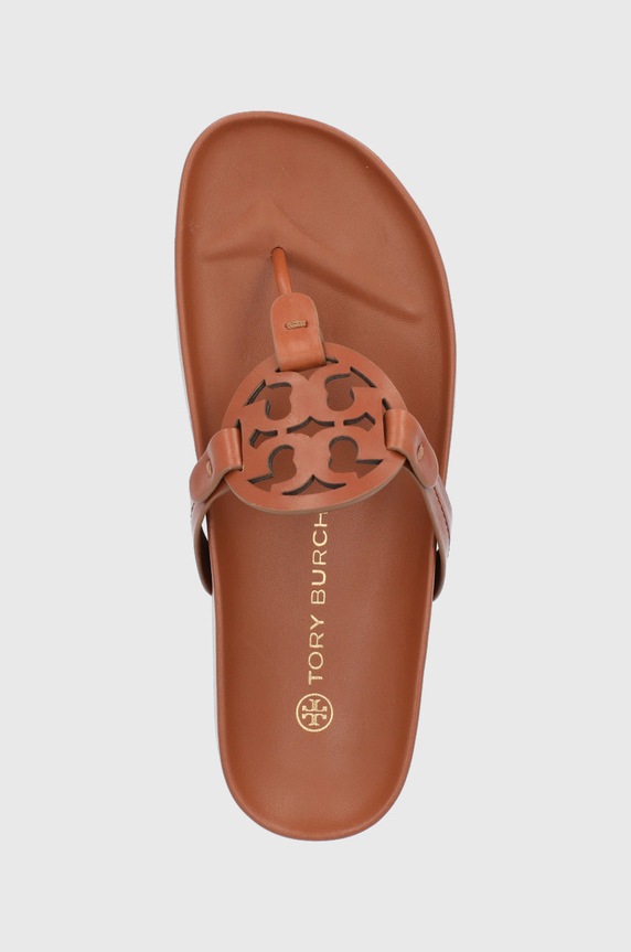 Kožené šľapky Tory Burch hnedá 81032.275