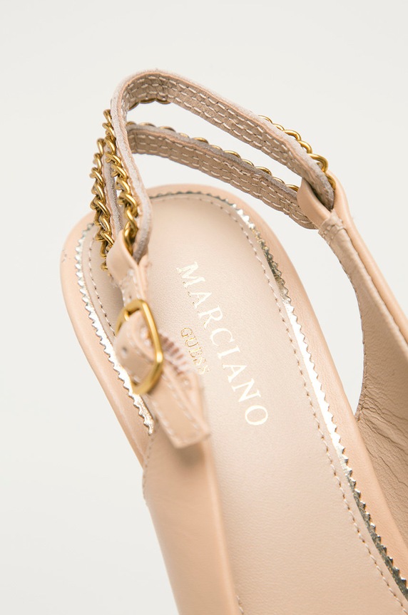Marciano by Guess Szpilki skórzane beżowy 1GG9A2.9568Z