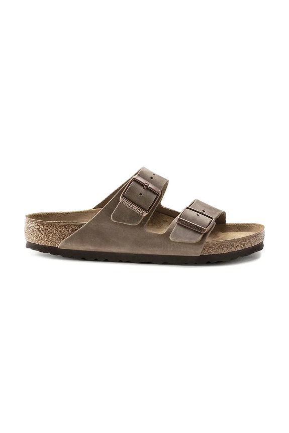 Birkenstock papuci din nubuc Arizona Planet friendly maro 352201