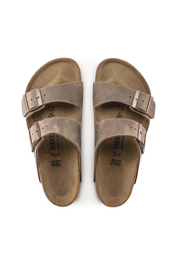 Birkenstock papuci din nubuc Arizona 352201 maro