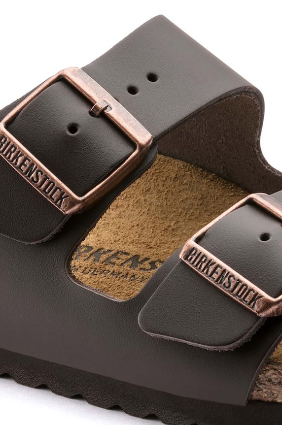 Obuwie Birkenstock klapki skórzane Arizona 51101 brązowy