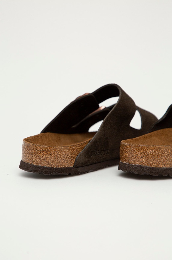 Încălțăminte Birkenstock papuci din piele Arizona 951311 maro