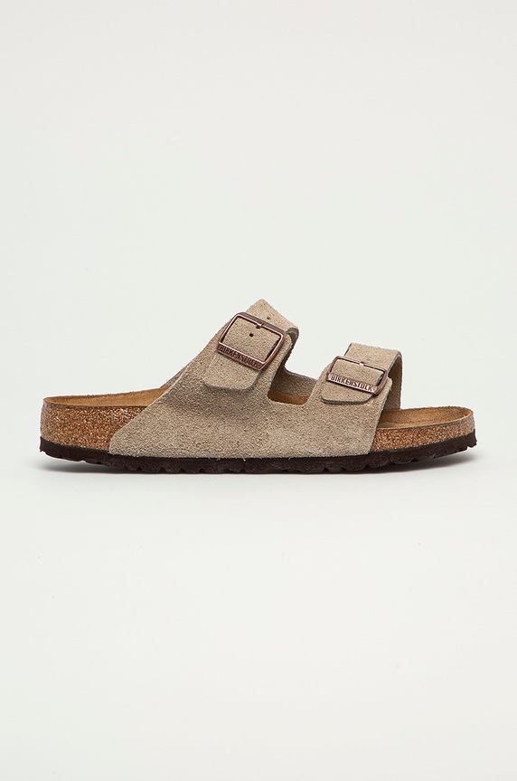 Semišové šľapky Birkenstock Arizona Planet friendly sivá 951301