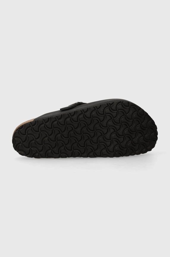 Birkenstock klapki nubukowe Boston SFB 59461 czarny