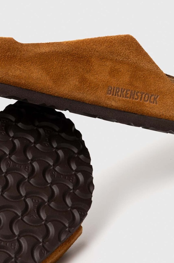 Birkenstock klapki zamszowe Arizona 1009526 brązowy