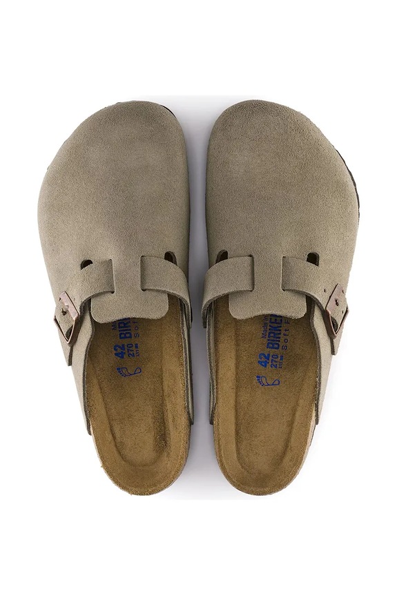 Birkenstock pantofle pánské semišové Boston 560771 béžová