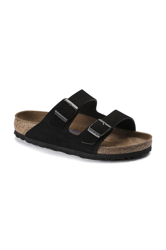 Birkenstock klapki zamszowe Arizona 951321 czarny AA00
