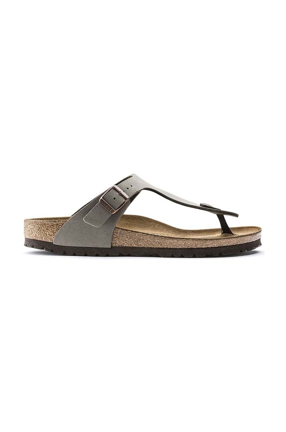 Birkenstock flip-flop Gizeh szintetikus bőr szürke 43391