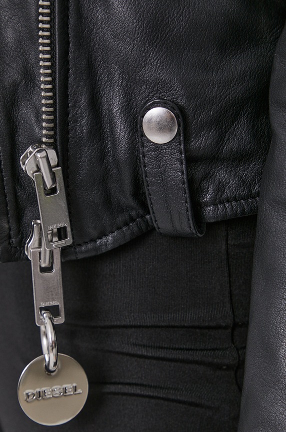 Diesel Ramoneska skórzana A04360.0GBBG czarny