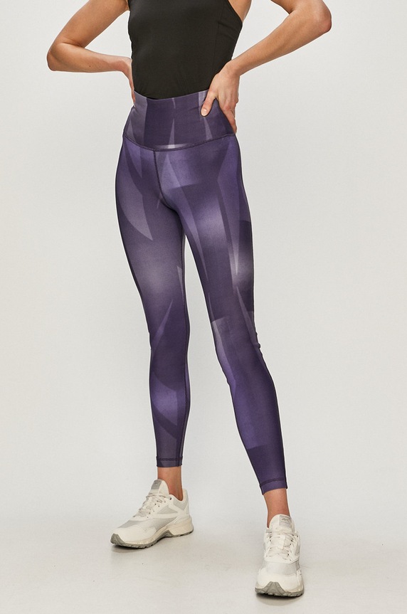 Reebok - Legginsy GI8022 wzorzyste fioletowy GI8022