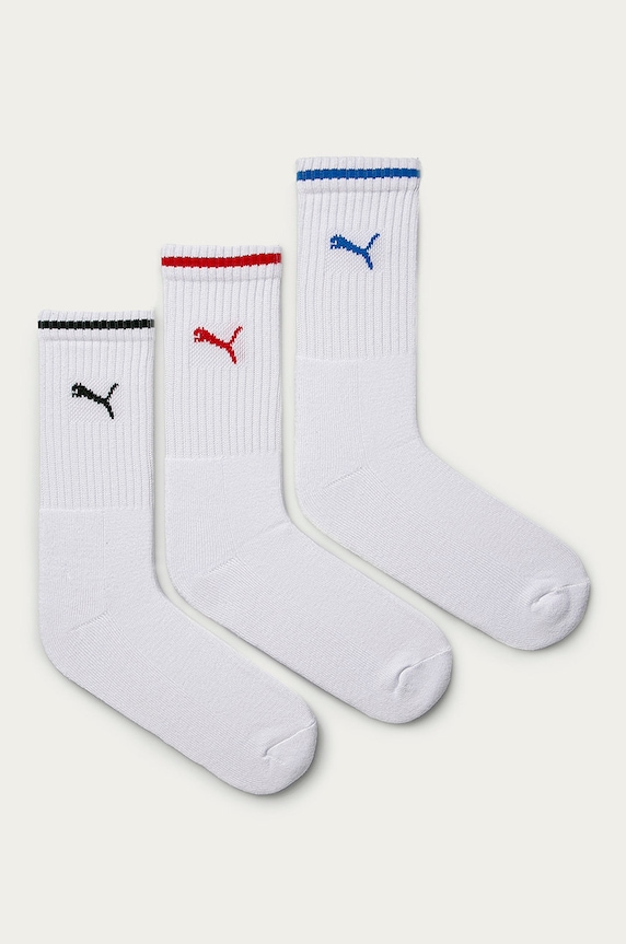 Puma zokni (3 pár) 907941.D hosszúszárú zokni fehér 907941.D