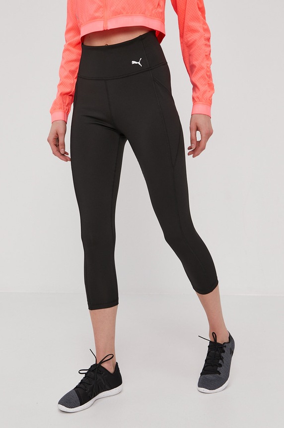 Puma Legginsy 520266 z elastanem czarny 520266