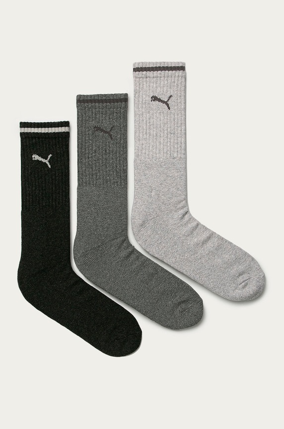 Puma zokni (3 pár) 907941 hosszúszárú zokni szürke 907941