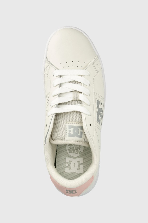 DC sneakersy skórzane beżowy ADJS100138