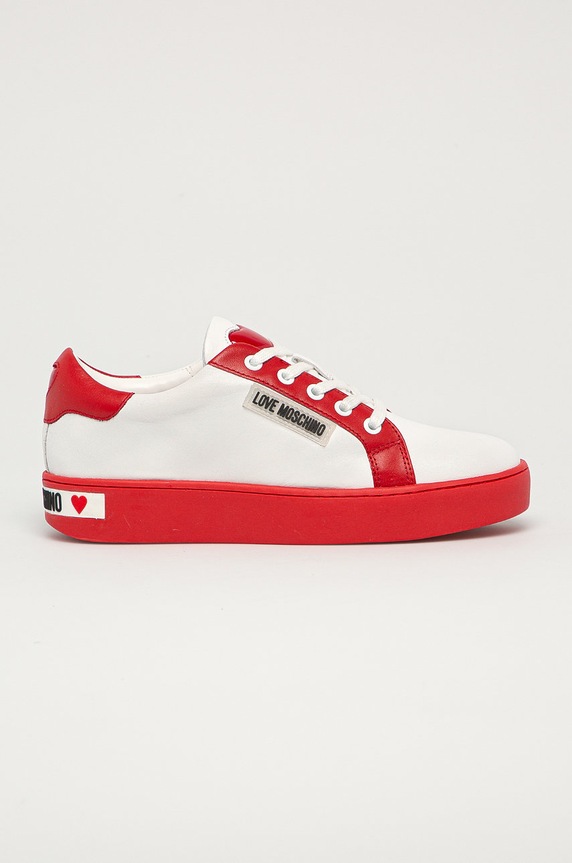 Love Moschino - Buty imitacja skóry licowej biały JA15063G1CIA110B