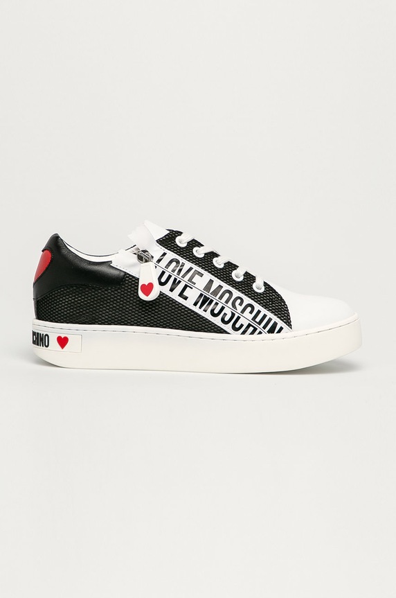 Love Moschino - Buty imitacja skóry licowej czarny JA15083G1CIY100A