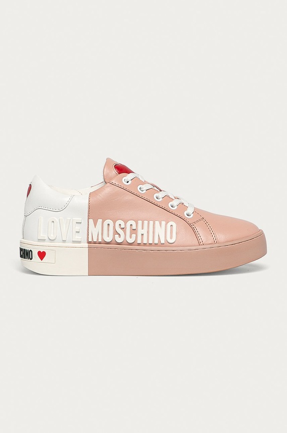 Love Moschino - Шкіряні черевики лицьова шкіра рожевий JA15123G1CIA160A