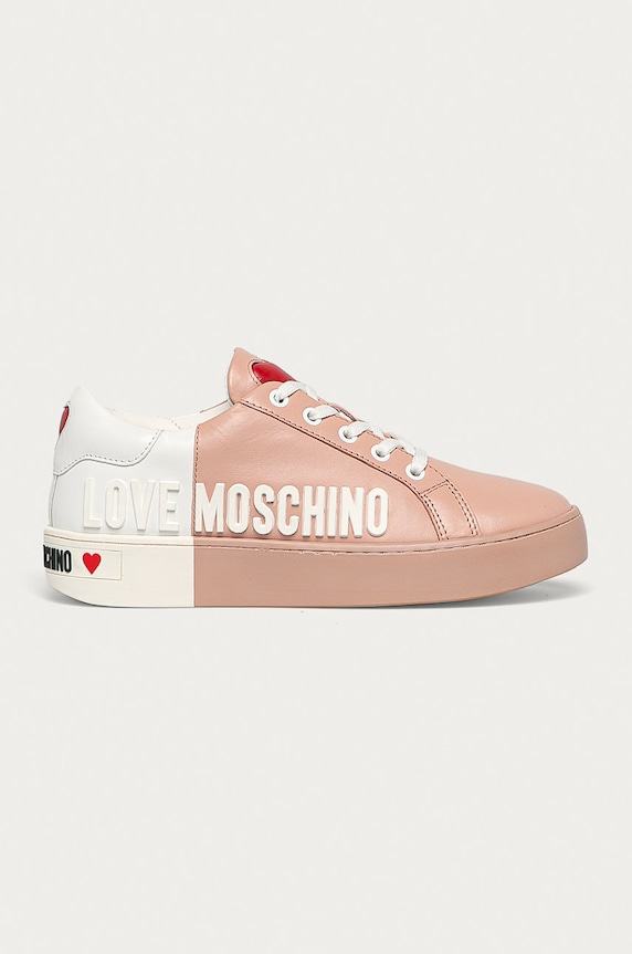 Love Moschino - Шкіряні черевики лицьова шкіра рожевий JA15123G1CIA160A