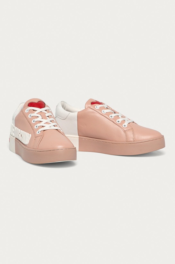 Love Moschino - Шкіряні черевики JA15123G1CIA160A рожевий SS21