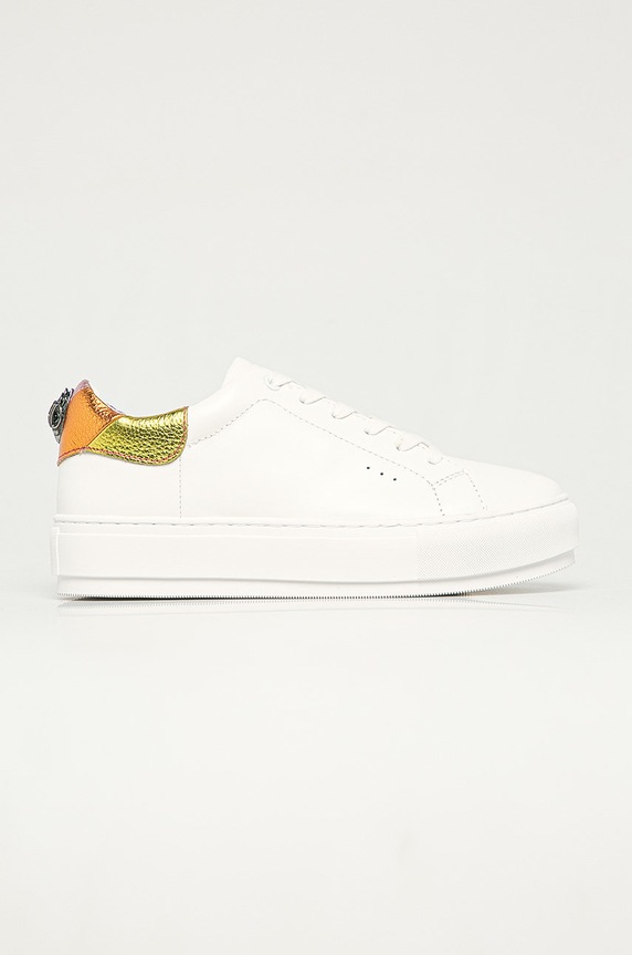 Kurt Geiger London - Buty skórzane Laney Eagle platforma biały LANEY.EAGLE.69