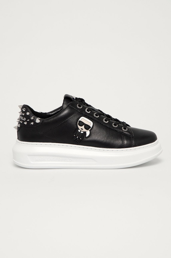 Karl Lagerfeld Buty skórzane KL62529.000 platforma czarny KL62529.000
