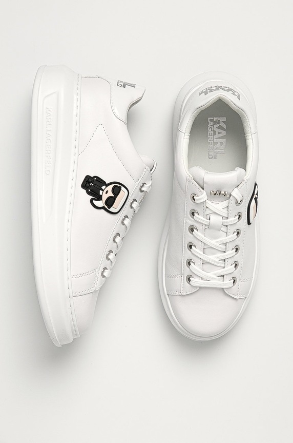 Karl Lagerfeld - Buty skórzane KL62530.01W KL62530.01W biały