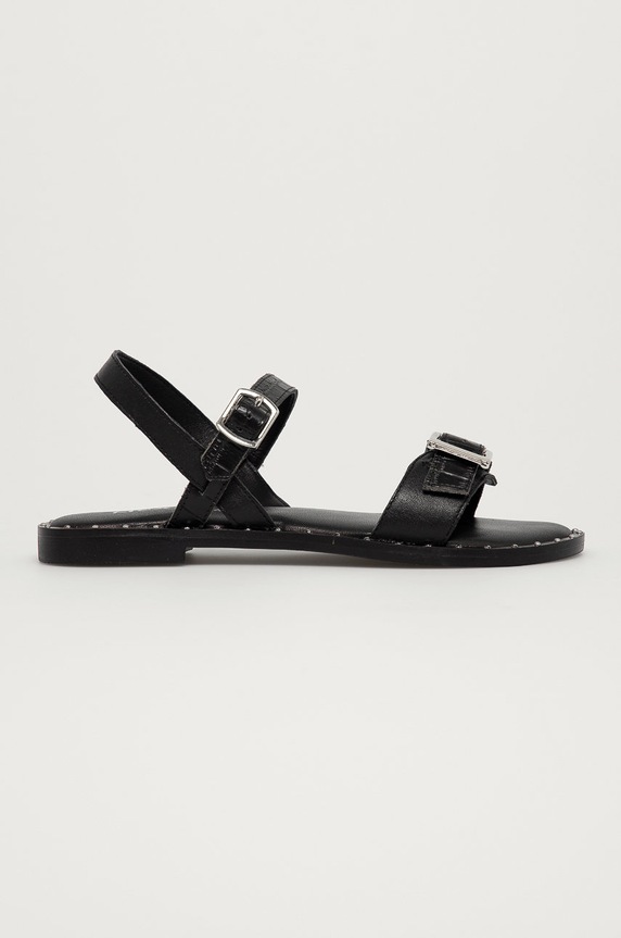 Mexx Sandały skórzane płaski czarny MXCY0052W