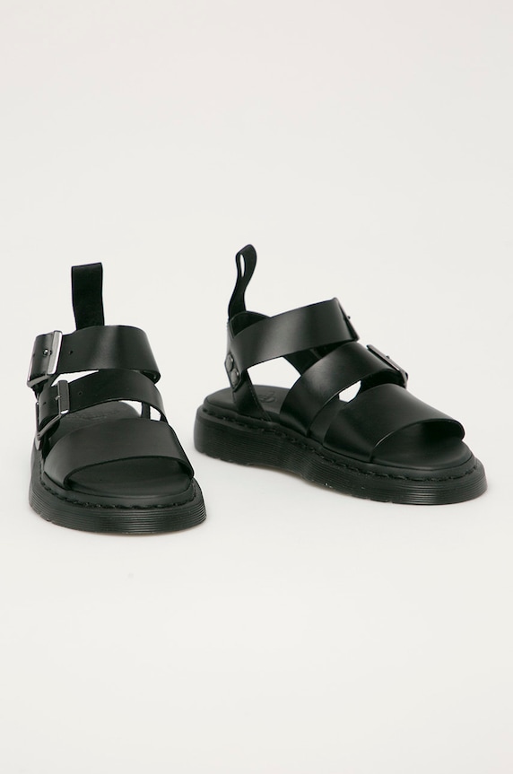 Dr. Martens - Sandały skórzane Gryphon DM15695001 czarny SS19