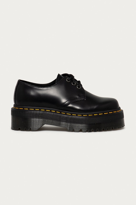 Dr. Martens bőr félcipő 1461 Quad nappa bőr fekete DM25567001