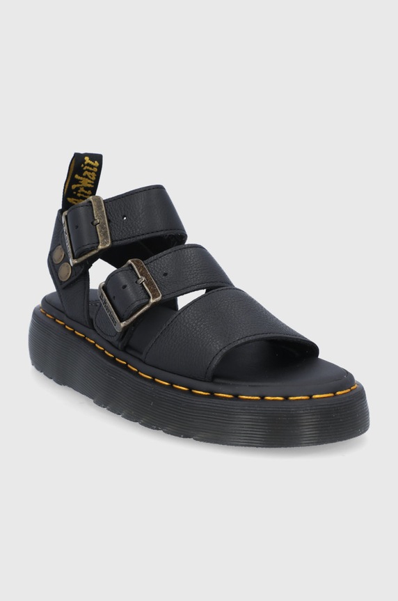 Dr. Martens Sandały skórzane Gryphon Quad DM25720001 czarny SS26