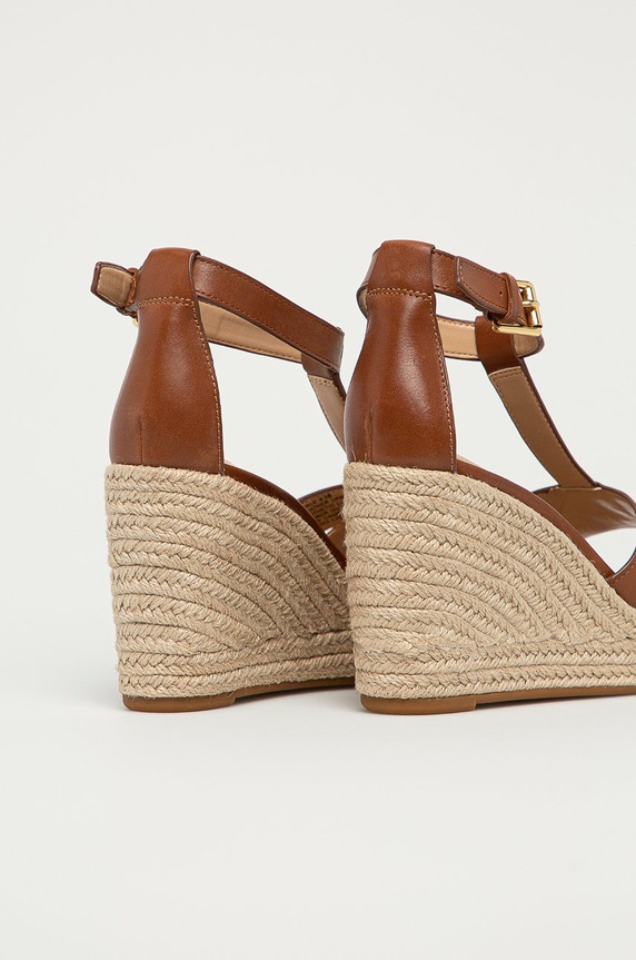 Cipők Lauren Ralph Lauren bőr szandál Hale 802774783001 barna