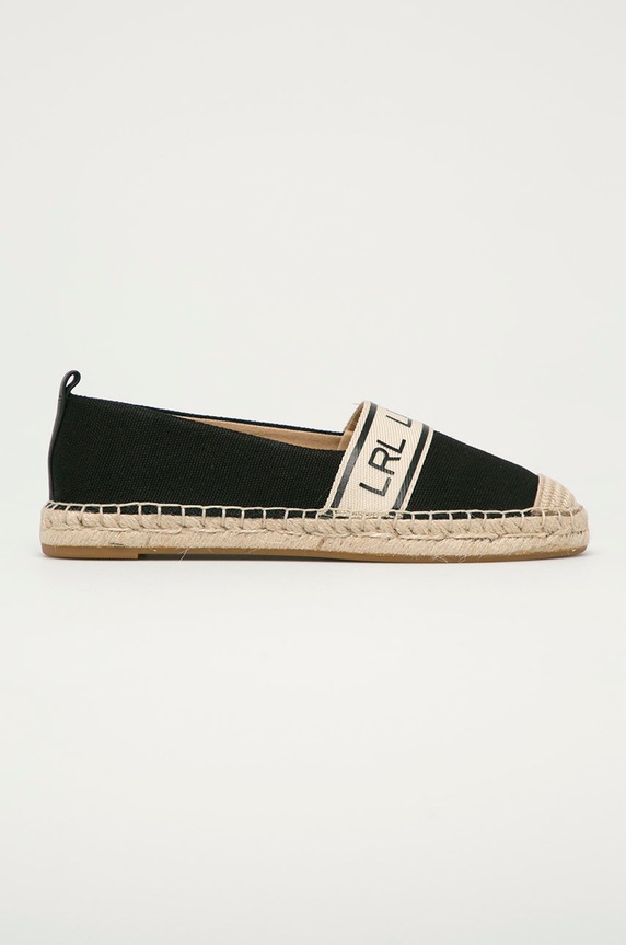Lauren Ralph Lauren - Espadrile ravna crna 802824652002