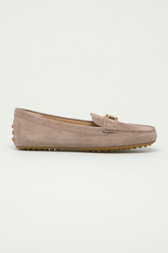 Lauren Ralph Lauren - Mokasyny zamszowe 802821629005 płaski beżowy 802821629005