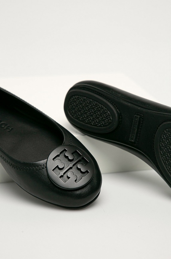Tory Burch - Δερμάτινες μπαλαρίνες μαύρο 49350.006