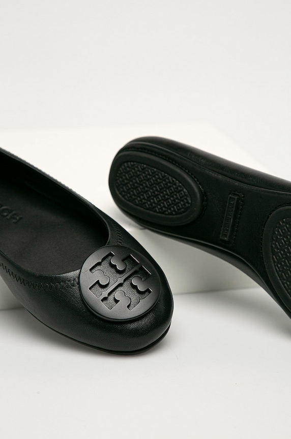 Tory Burch - Δερμάτινες μπαλαρίνες μαύρο 49350.006