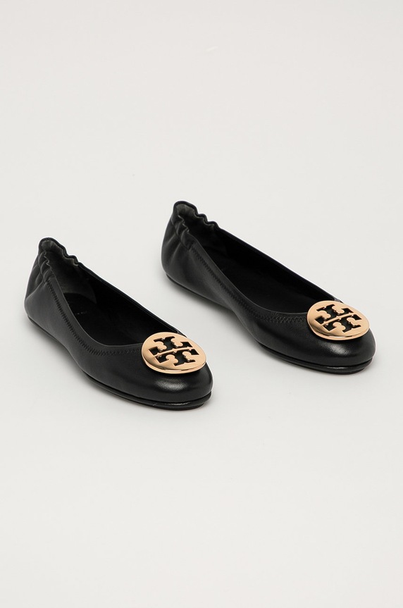 Tory Burch - Δερμάτινες μπαλαρίνες 50393.013 μαύρο SS21