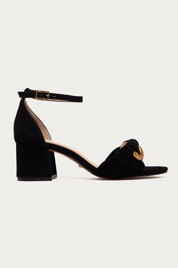 Semišové sandále Marciano by Guess semišová koža čierna 1GG9C2.9570Z