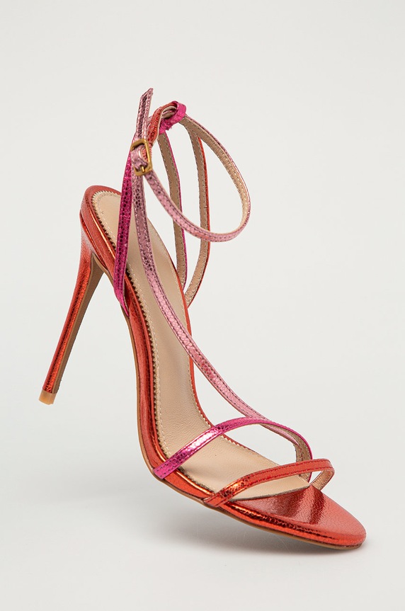 Obuwie Marciano by Guess Sandały skórzane 1GG9D2.9566Z różowy