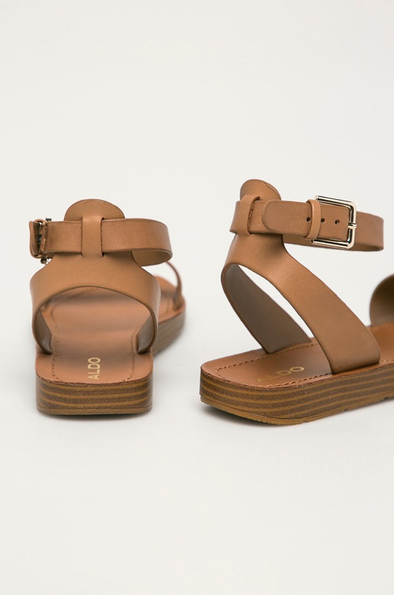 Cipők Aldo - Bőr szandál Kaderedia KEDAREDIA.200 barna