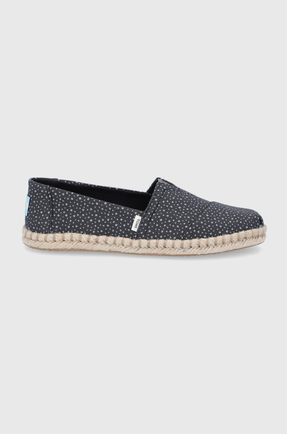 Toms espadrilles Sunspots Crossweave textil fekete 10016243