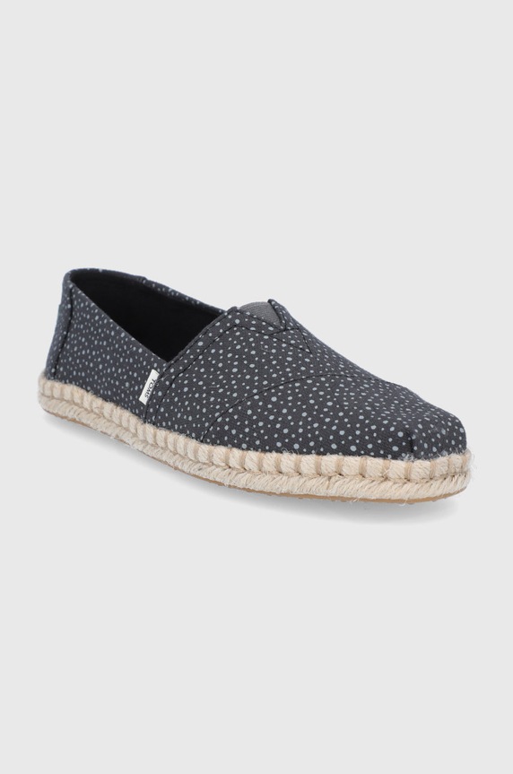 Toms espadrilles Sunspots Crossweave 10016243 fekete SS21