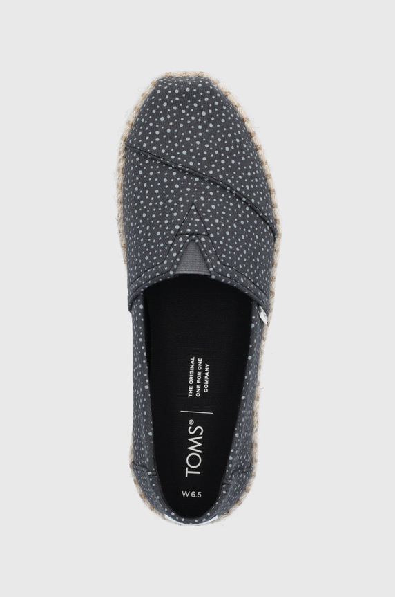 Toms espadrilles Sunspots Crossweave fekete 10016243