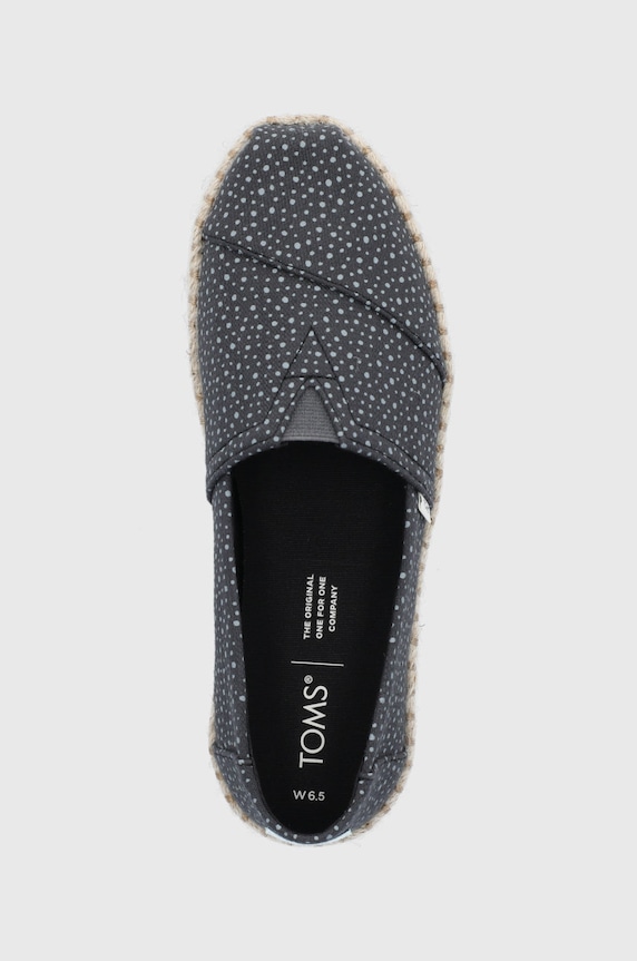 Toms espadrilles Sunspots Crossweave fekete 10016243