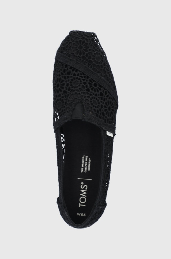 Toms Espadryle Moroccan Crochet Alpargata czarny 10016254