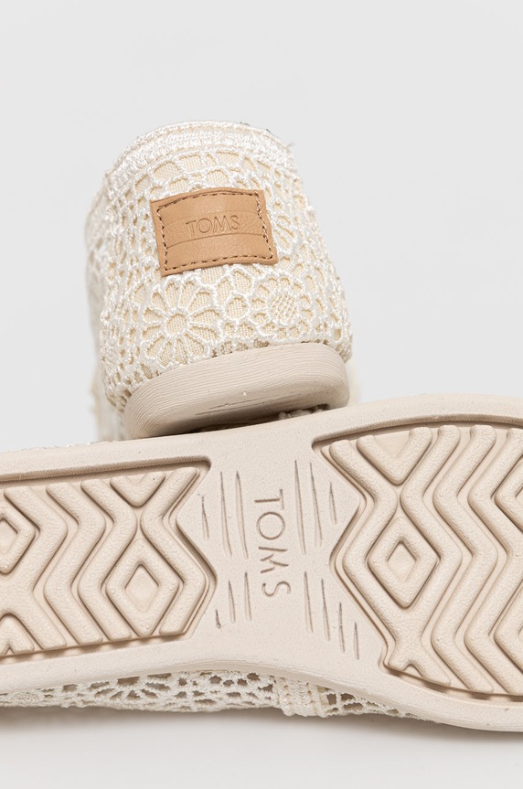 Obutev Toms espadrile Moroccan Crochet Alpargata 10016241 bež