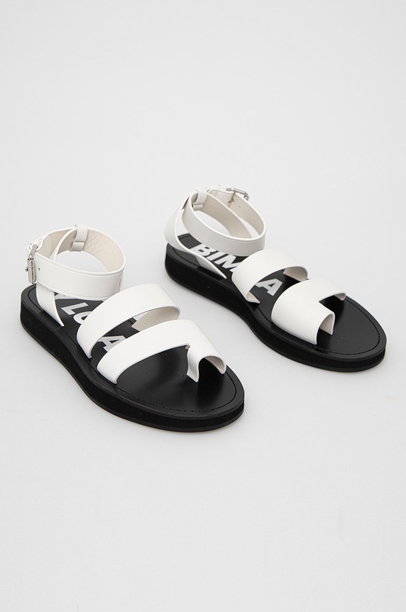 Kožené sandály Bimba Y Lola 211BZ0766.T1050 bílá SS21